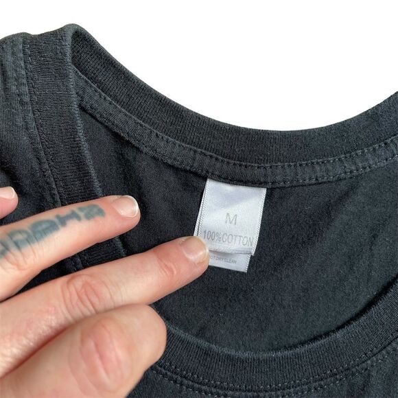 Vintage 1990s Reba McEntire Concert Tank Top Black Graphic Print Fringe Size M - Picture 3 of 6